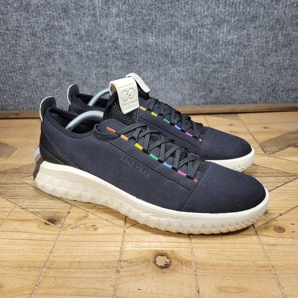 Cole Haan‎ Generation ZERØGRAND II Mens Size 11 Black Rainbow Sneakers C36558